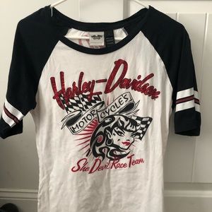 Harley Davidson baseball tshirt